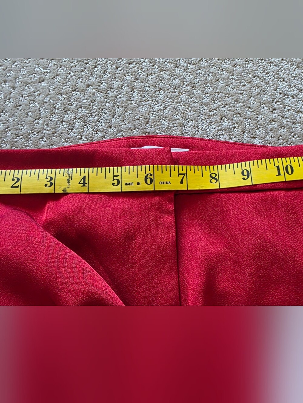 High-Waist Wide-Leg Women's Pants in Red - Picture 8 of 8